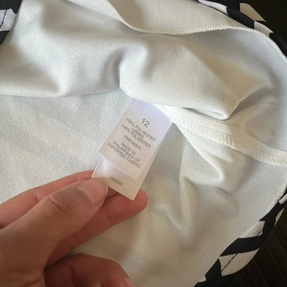 BISOU BISOU sleeveless dress size 12 Geometric dress Black and White - Picture 4 of 8